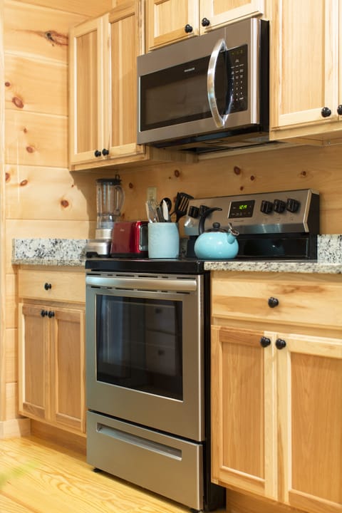 Electric Stove, Microwave,blender, toaster, coffee maker provided