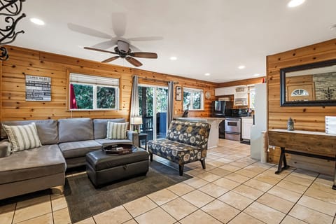 Fold out table in the family room for dining for 4.
