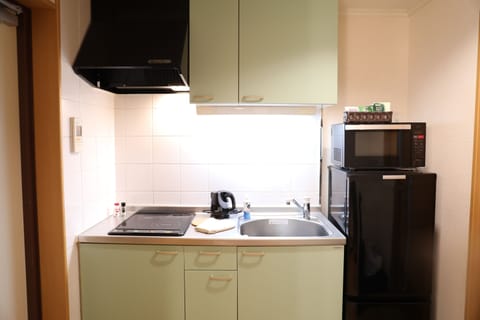 Apartment, Non Smoking (801) | Private kitchenette | Full-size fridge, microwave, stovetop, electric kettle
