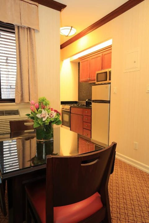 Penthouse Studio with King Bed | Private kitchenette | Fridge, microwave, stovetop, coffee/tea maker