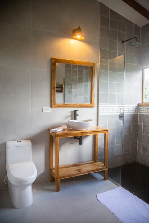 Superior Double Room | Bathroom | Shower, rainfall showerhead, eco-friendly toiletries, towels