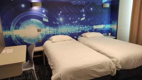 Standard Room, 2 Twin Beds | Desk, blackout drapes, soundproofing, iron/ironing board