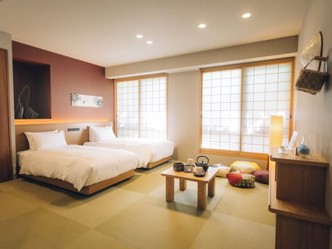 Two-Bedroom Japanese Suite | Down comforters, in-room safe, laptop workspace, iron/ironing board