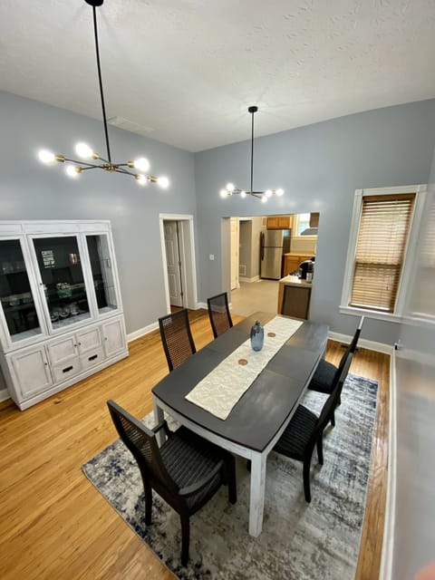 Dining room central to kitchen and living area