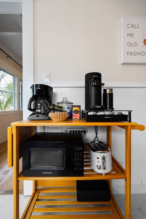 Enjoy your morning coffee with the fully stocked Nespresso station.
