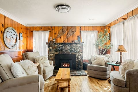 Wood burning fireplace located in the living room! (Please note firewood is not provided)