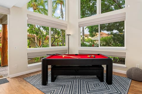 Game space with pool table