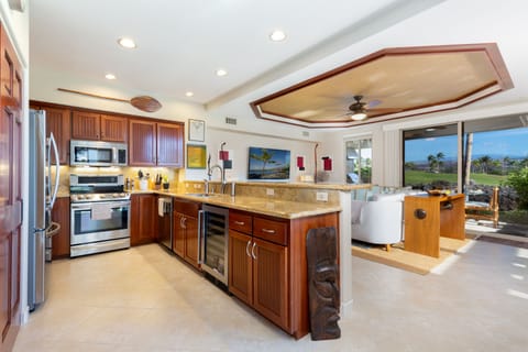 UPDATED KITCHEN WITH ALL NEW STAINLESS STEEL APPLIANCES AND WINE REFRIGERATOR