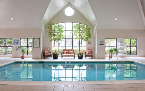 Indoor pool, open 8 AM to 10 PM, sun loungers