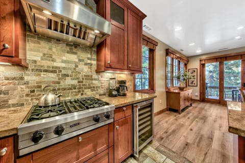 From a wine cooler to a double ovens, this kitchen has got it all!