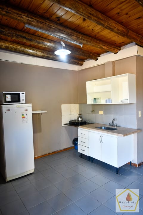 Deluxe Cabin | Private kitchen | Fridge, microwave, stovetop, cookware/dishes/utensils