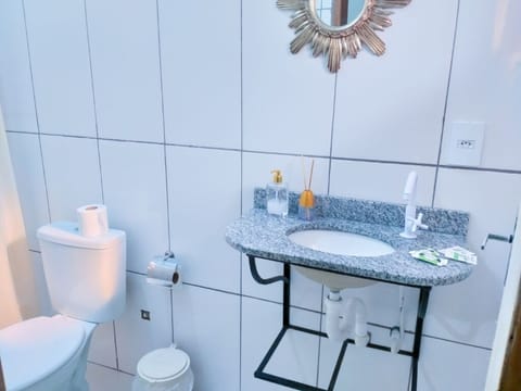 Shower, towels, soap, shampoo