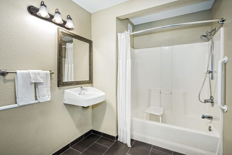 Suite, 1 Bedroom, Accessible, Kitchen (Communication, Mobility Tub) | In-room safe, desk, blackout drapes, iron/ironing board