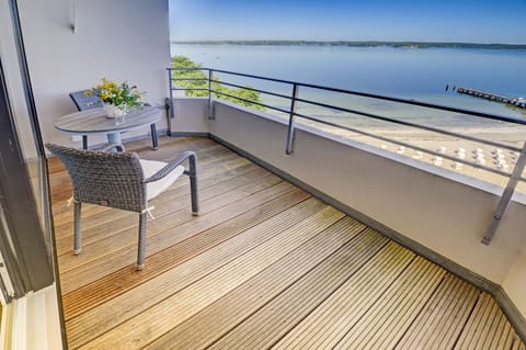 Balcony with comfortable seating area