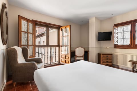 Double Room (matrimonial con vistas a la catedral) | Down comforters, minibar, in-room safe, desk