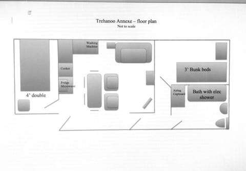 Trehanoo annexe floor plan (not to scale)
