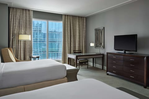 Executive Room, 2 Double Beds, Non Smoking, Tower | Egyptian cotton sheets, premium bedding, pillowtop beds, minibar