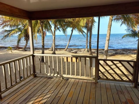 Caribbean beach sea view.