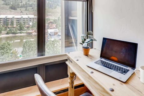 Desk and Chair with Beautiful Lake View