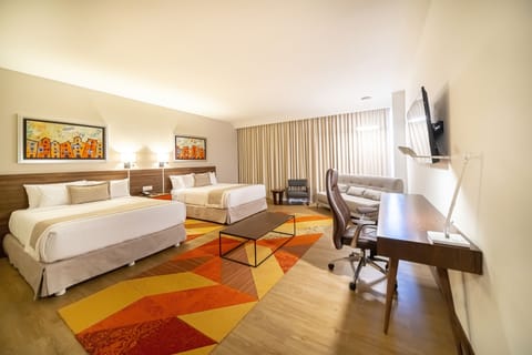 Family Double Room | Premium bedding, minibar, in-room safe, individually decorated