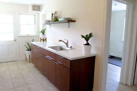 Butler's pantry behind kitchen