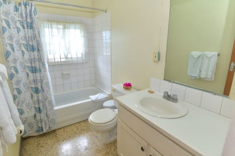 Suite, 1 Bedroom | Bathroom | Combined shower/tub, rainfall showerhead, free toiletries, towels