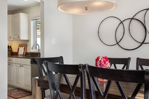 Dining Room Connects the living room to the kitchen.