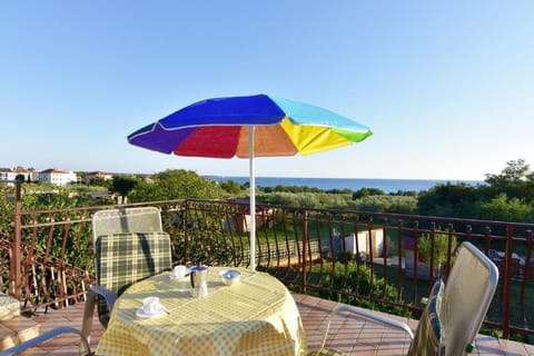 The wonderful sea view from the terrace.