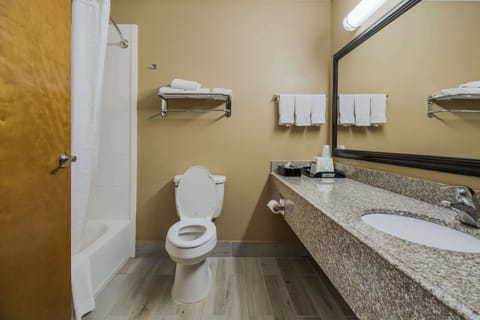 Suite, 1 King Bed, Non Smoking | Bathroom | Combined shower/tub, hair dryer, towels