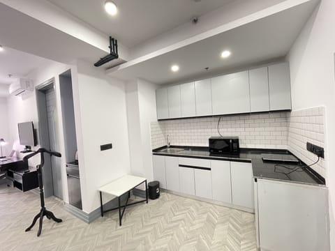 Superior Apartment | Private kitchen | Mini-fridge, microwave, stovetop, electric kettle