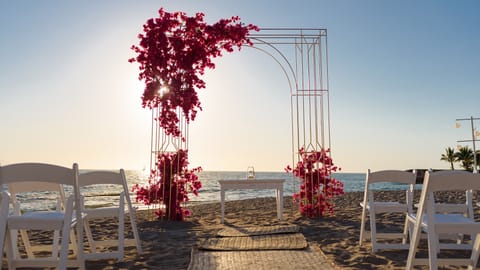 Outdoor banquet area