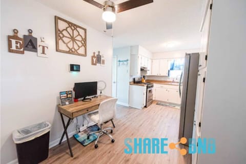 Need to attend work? Feel free to set it up in the office space.