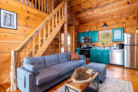 Stairs leading up to the loft bedroom