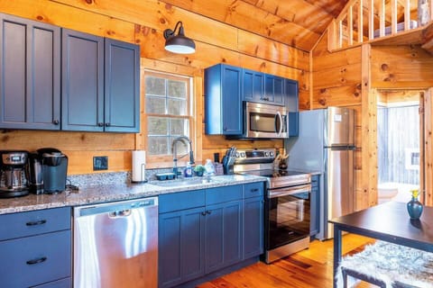 Kitchen is equipped with any pots, pans, or dishes you should need during your stay