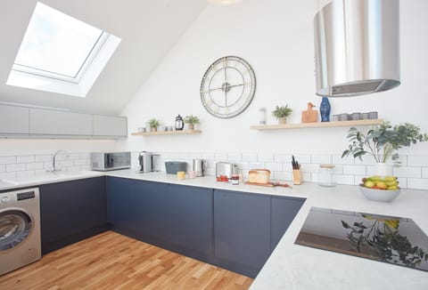 Birch House, St Agnes. First floor: The sleek, spacious kitchen has everything you'll need during your stay