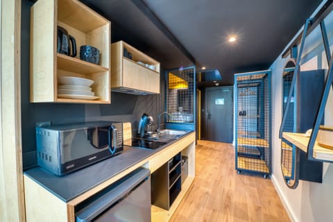 Studio Suite, 1 Queen Bed, Kitchenette | Private kitchen | Fridge, microwave, stovetop, dishwasher