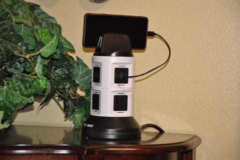 A Multiple-phone charger in the Living Area