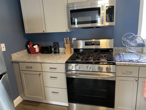 Kitchen with all Stainless Appliances 