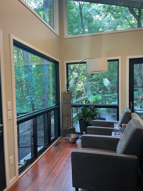 Two recliners, beautiful spot to read a book