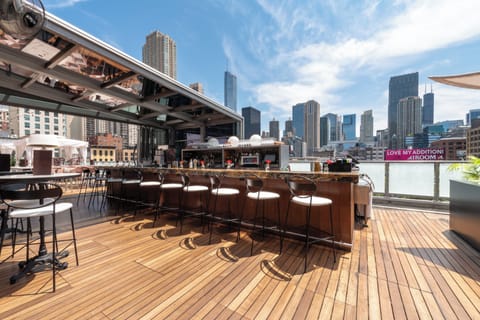 Rooftop bar, alfresco dining, open daily