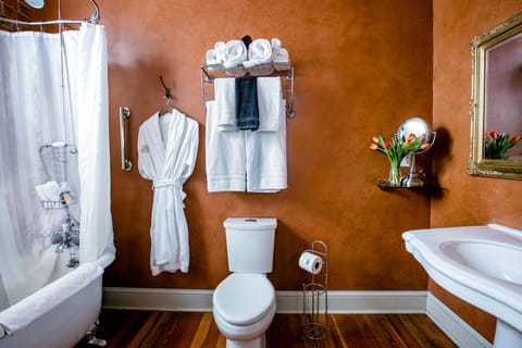 Room | Bathroom | Combined shower/tub, deep soaking tub, free toiletries, towels