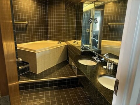 Executive Room, 1 King Bed | Bathroom | Combined shower/tub, towels