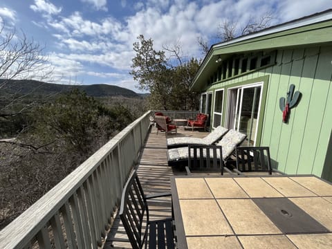Take in the hill country with morning coffee on the deck.
