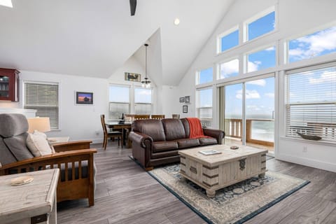 The unit had a perfect view of the beach with a nice deck and it was a very short walk to the beach right next to the unit.  -Catherine