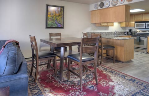 Dining Area Full Kitchen with Bar Seating