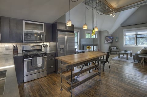 Main Living Space, Kitchen and Dining (Gas Fireplace)