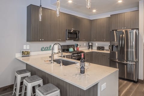 Kitchen with gas range