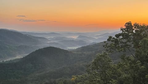 Smoky mountain sunrise early Fall