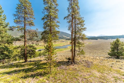 Golf course and mountain view from the deck