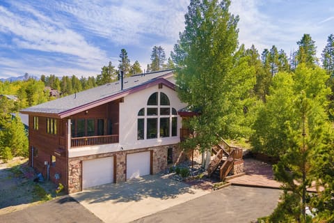 Front of house - 4-car tandem attached garage